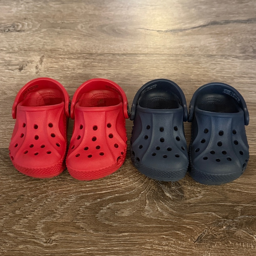 Crocs Size 5 in Red and Blue!